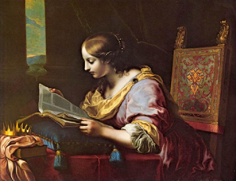 DOLCI, Carlo St Catherine Reading a Book sd oil painting image